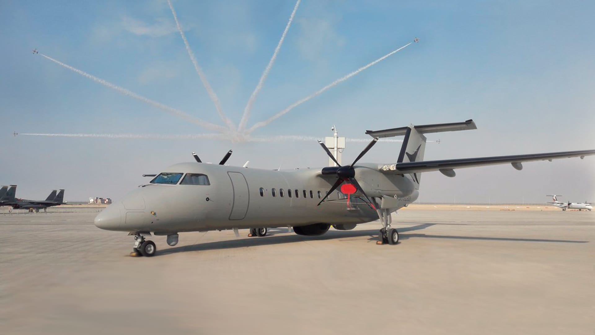 Photograph of Force multiplier dash 8 launch in UAE